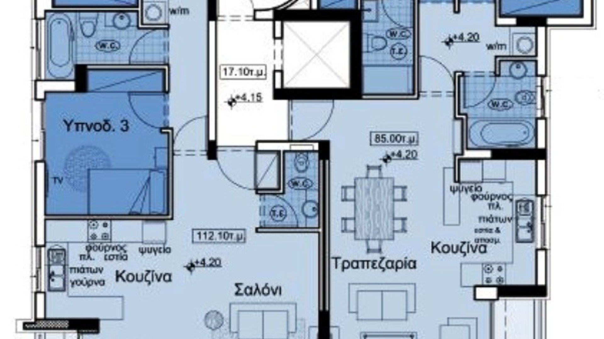 3 chambres Appartement à Agios Nektarios, Limassol, Chypre No. 28198