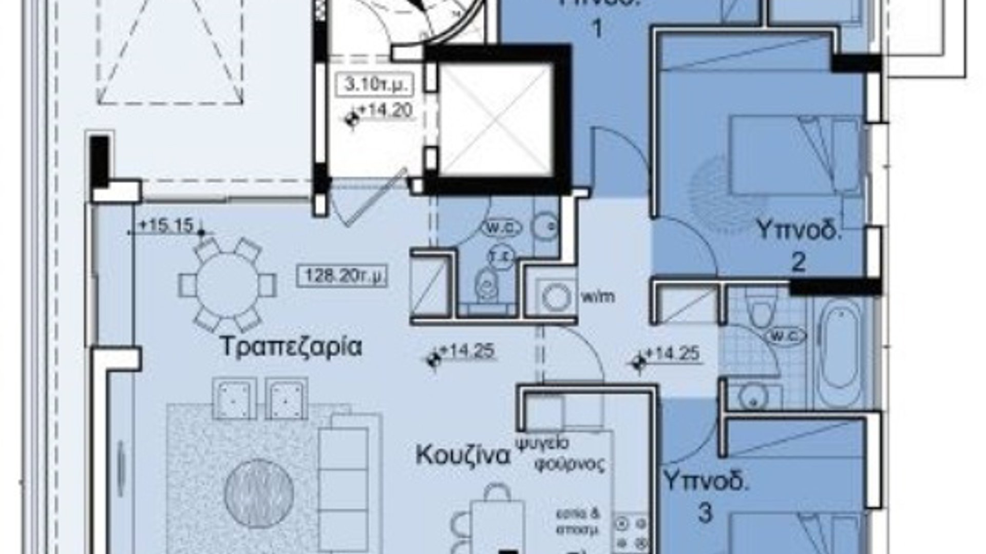 3 chambres Appartement à Agios Nektarios, Limassol, Chypre No. 28198