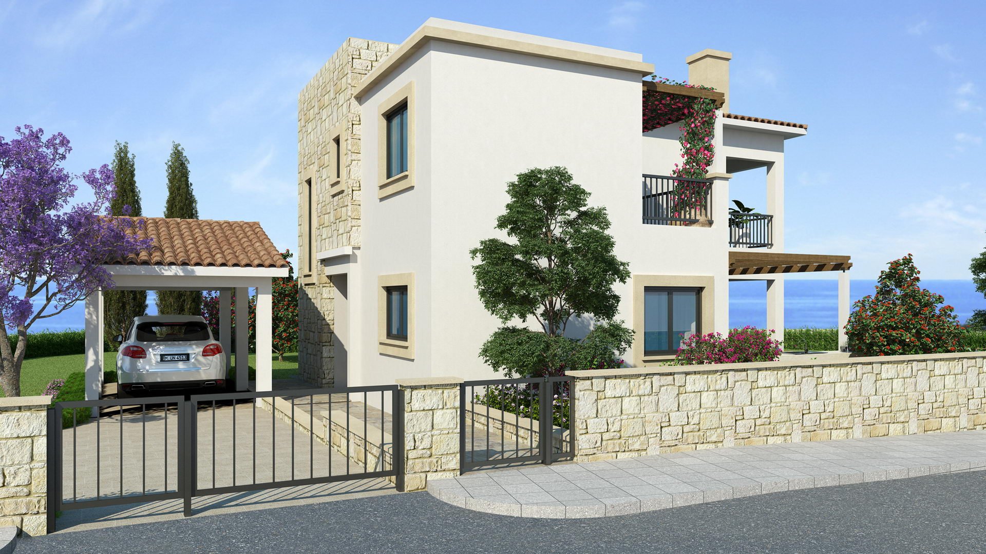 Вилла с 4 спальнями в Peyia Coastal Villas, Пейя, Пафос, Кипр № 5384