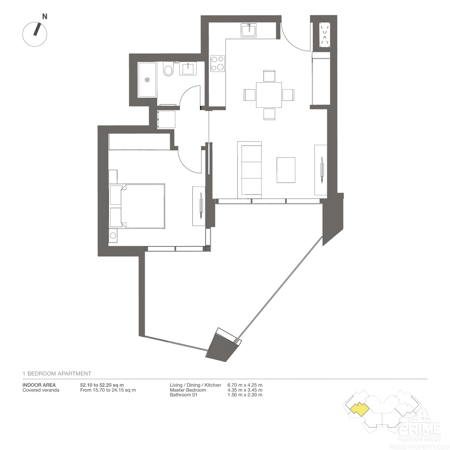 1 bedroom Apartment in Potamos tis Germasogeias, Germasogeia, Limassol, Cyprus No. 30240