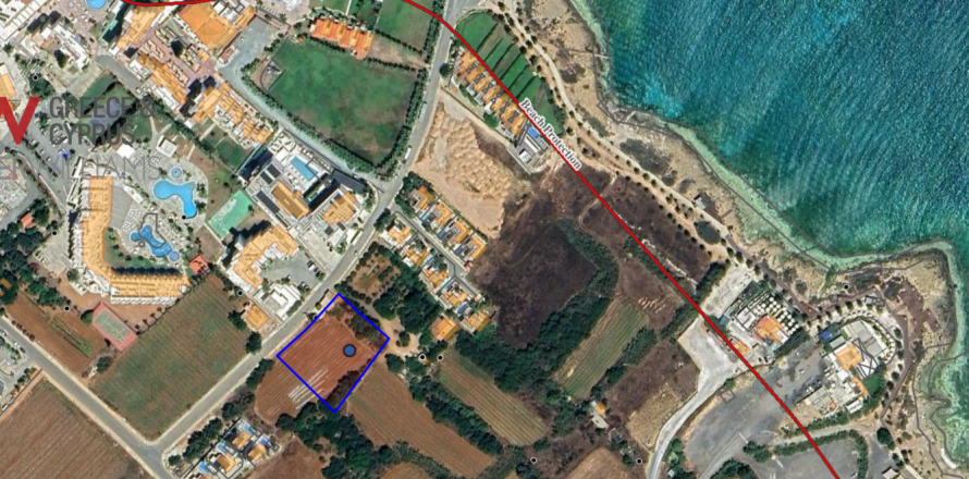 Земельный участок 1386м2 в Паралимни, Аммохостос, № 40586