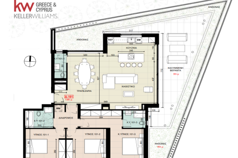Квартира с 3 спальнями в Агландзия, Никосия,  № 40192 5