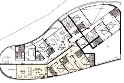 Apartment floor plan, 3 bedrooms in Elegant View No. 5249