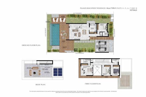 Villa floor plan «VOTSALO», 4 bedrooms in PELAGOS BEACHFRONT RESIDENCES