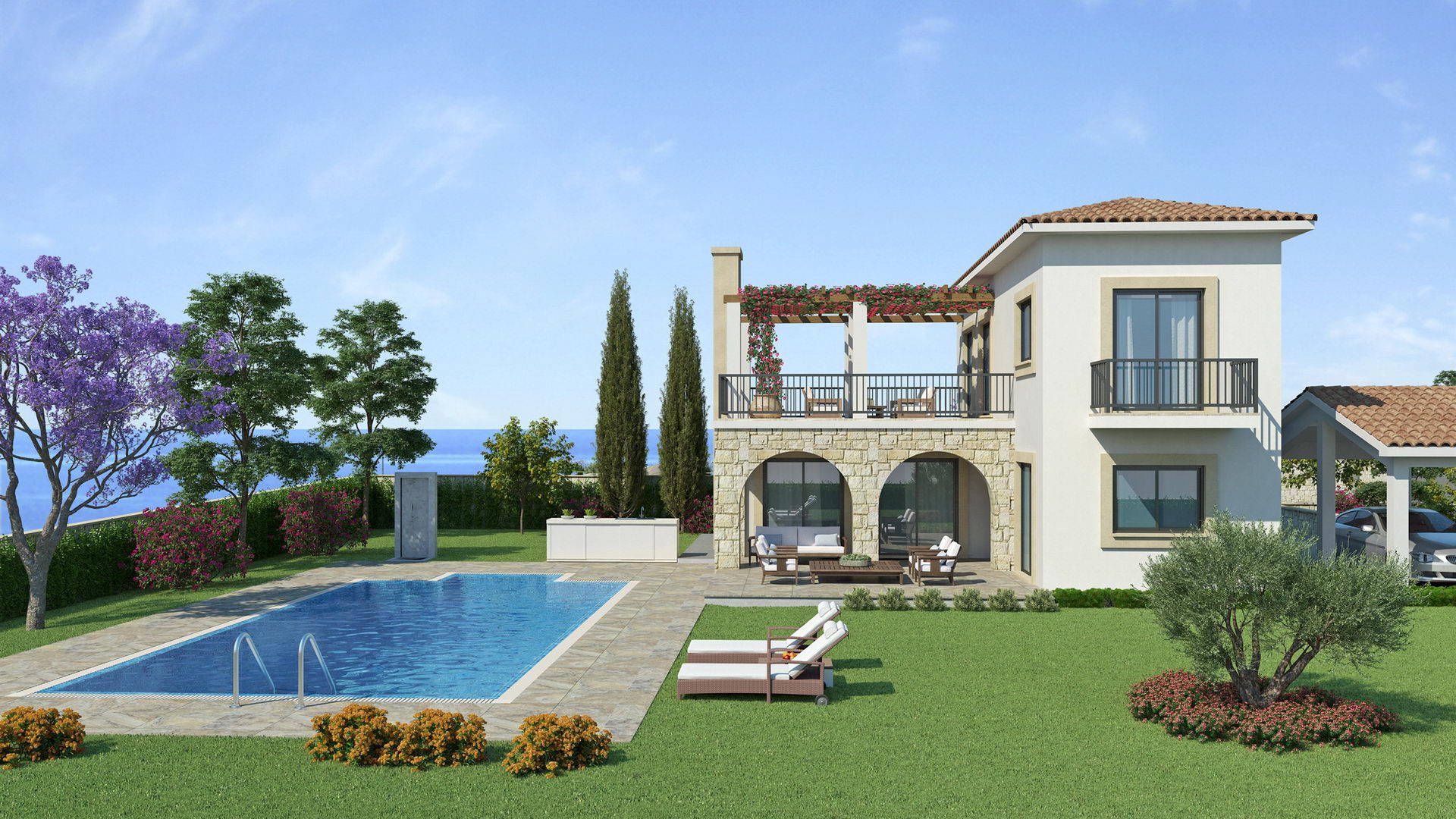 Peyia Coastal Villas en Pegeia, Paphos, Chipre No. 5374