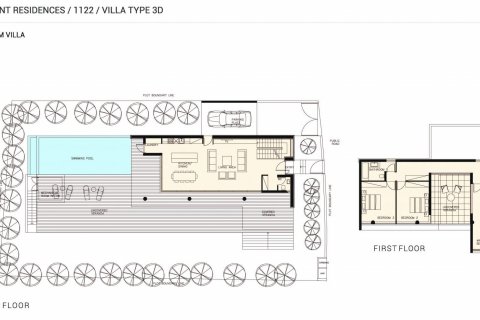 Villa floor plan «3BR-1», 3 bedrooms in Viewpoint Hills