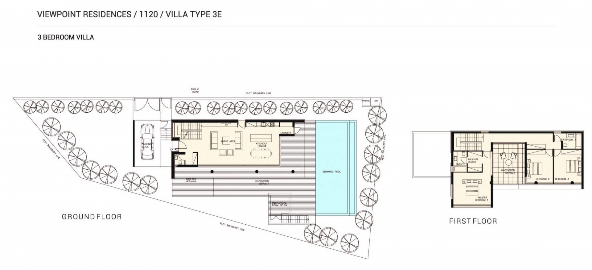 3 dormitorios Villa en Viewpoint Hills Pegeia, Paphos, Chipre No. 5564