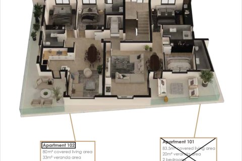 2 bedrooms Apartment in Larnaca, Larnaka,  No. 50546 2