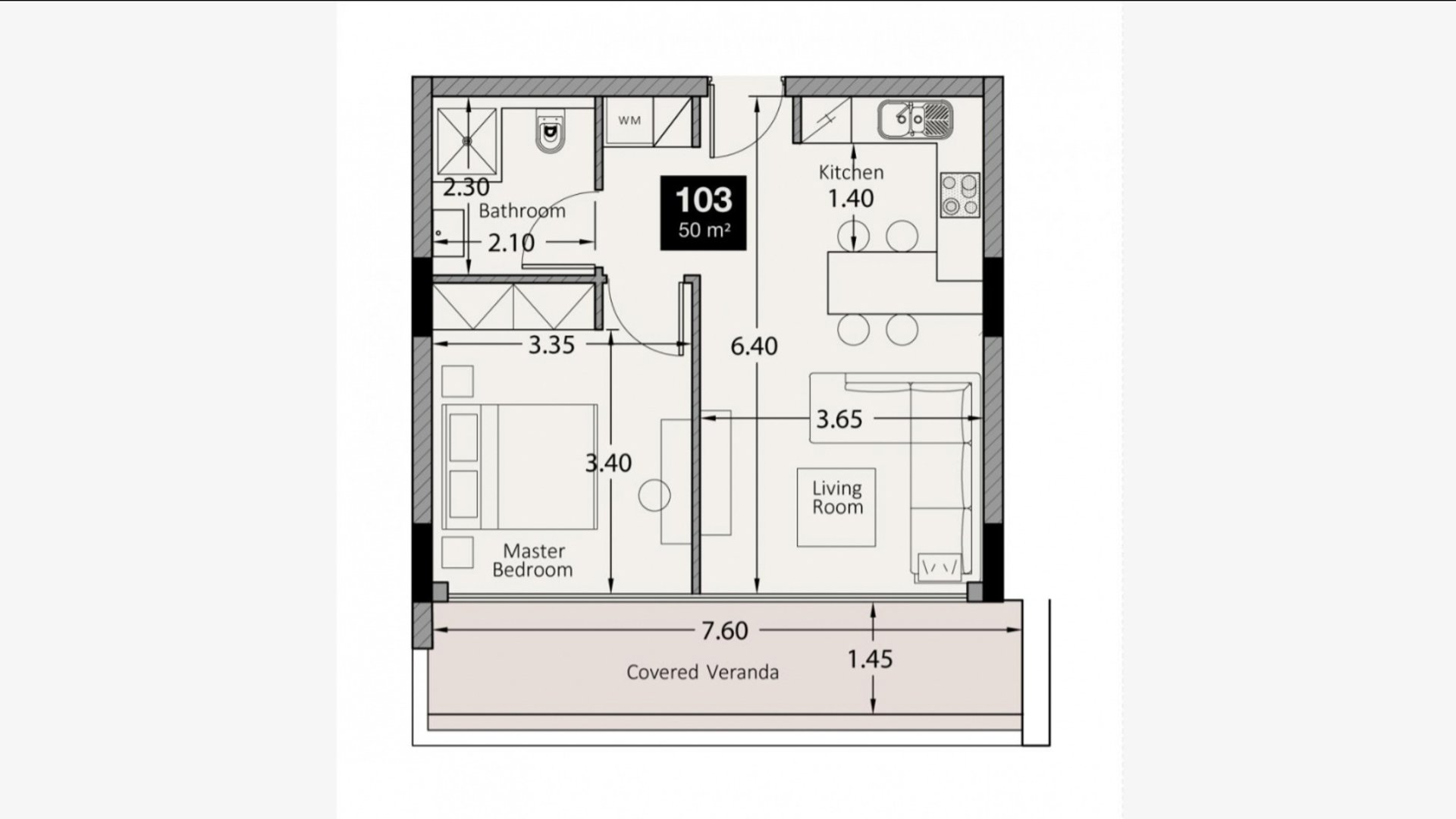 1 chambre Appartement à Potamos tis Germasogeias, Germasogeia, Limassol, Chypre No. 28890