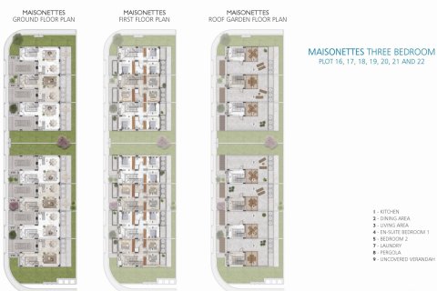 Maisonette floor plan, 3 bedrooms in Plage Residences 3 No. 5410