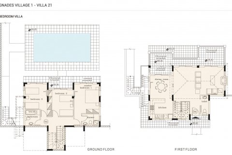 Villa floor plan «3BR-17», 3 bedrooms in Agnades Village