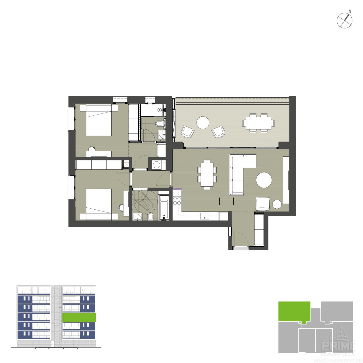 2 chambres Appartement à Potamos tis Germasogeias, Germasogeia, Limassol, Chypre No. 4568