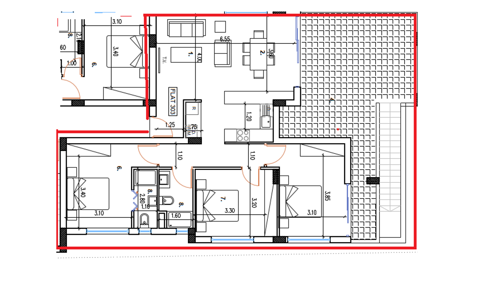 3 bedrooms Penthouse in Aradippou, Larnaka, Cyprus No. 26323