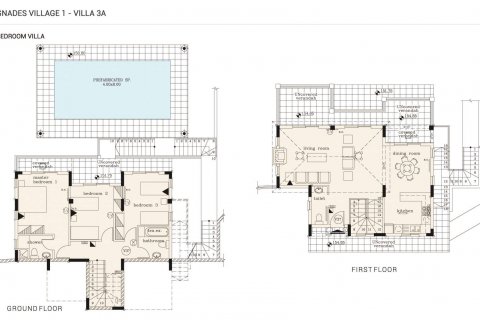Villa floor plan «3BR-4», 3 bedrooms in Agnades Village