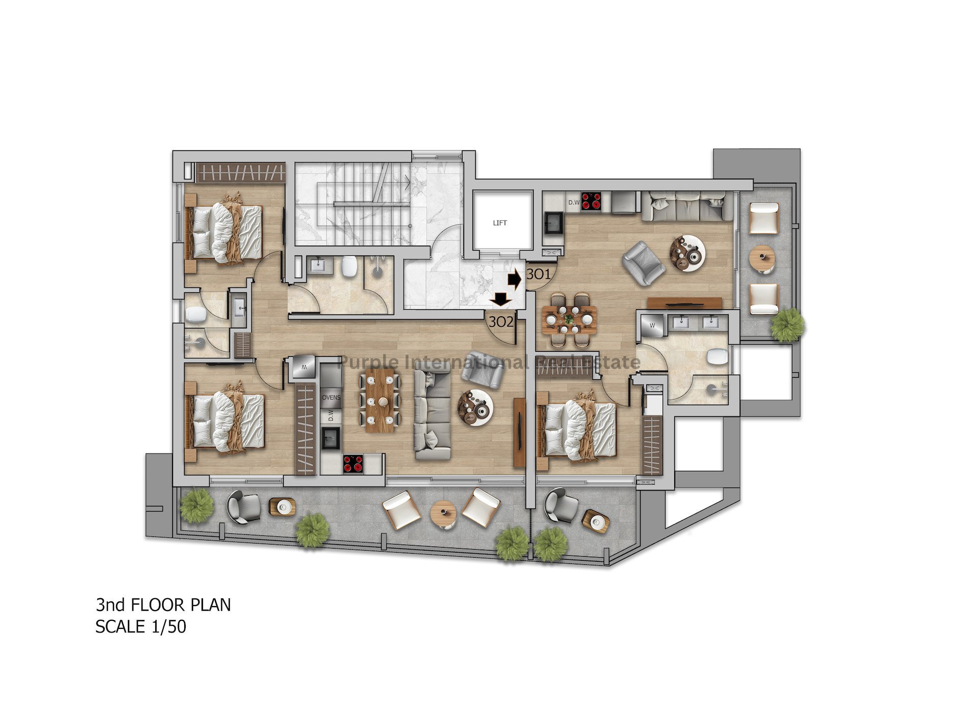 2 bedrooms Apartment in Larnaca, Larnaka, Cyprus No. 53041