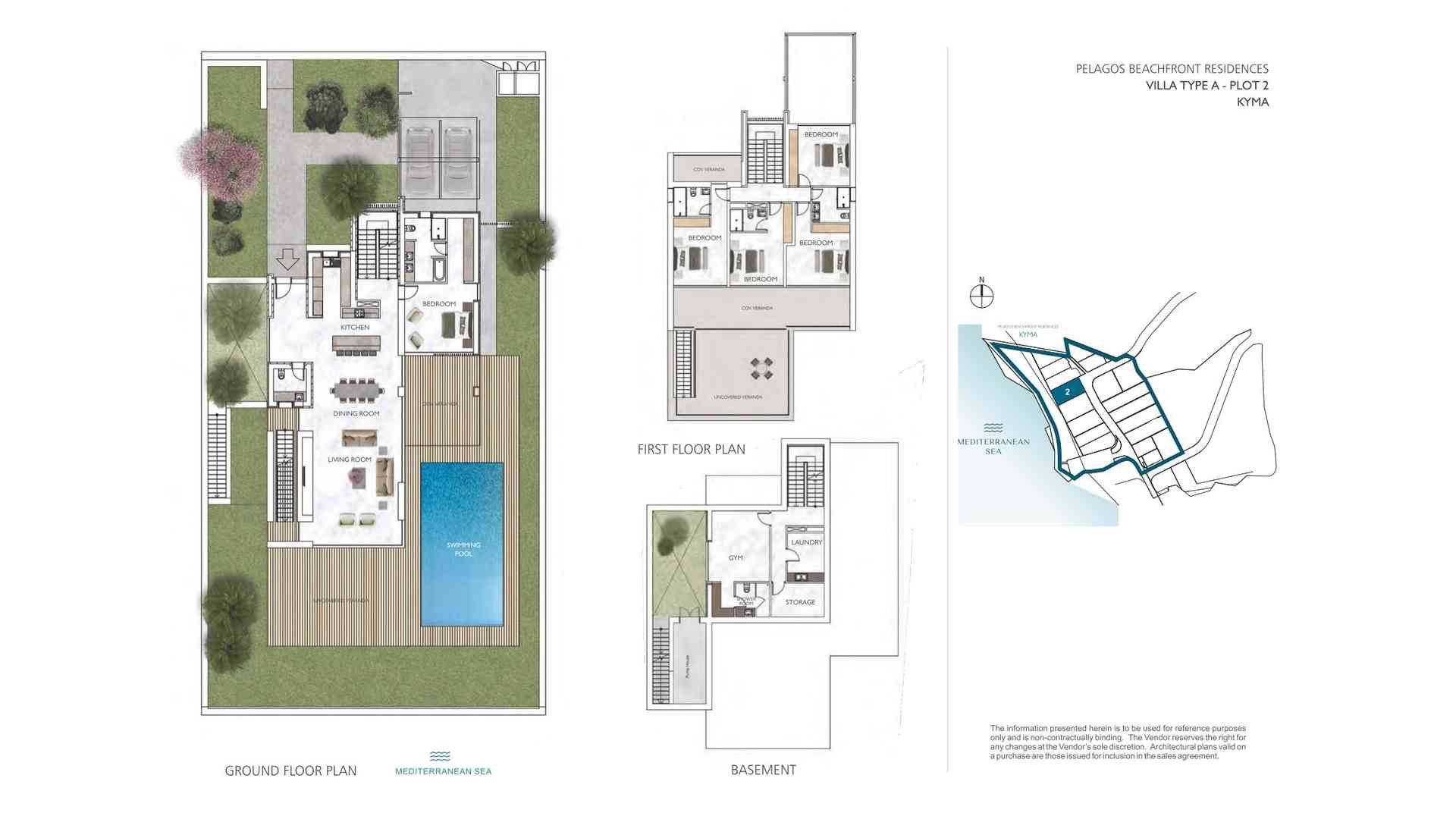 5 dormitorios Villa en PELAGOS BEACHFRONT RESIDENCES Paphos, Chipre No. 5372