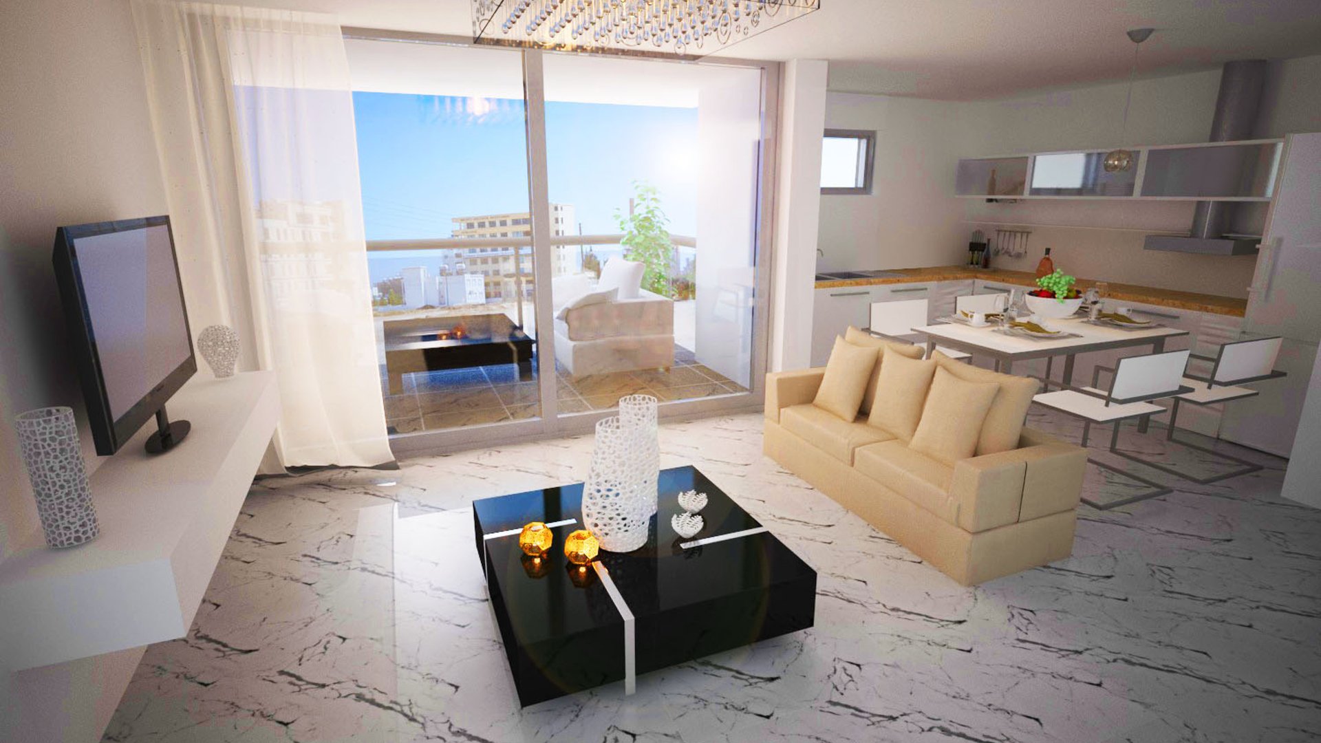 2 chambres Appartement à Larnaca, Larnaka, Chypre No. 26058