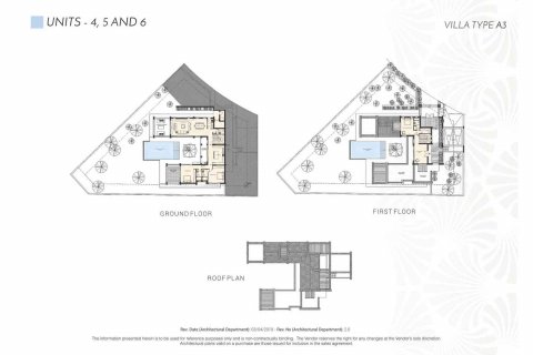 Villa plano de planta «TYPE A3», 3 dormitorios en el IMPERIAL RESIDENCES