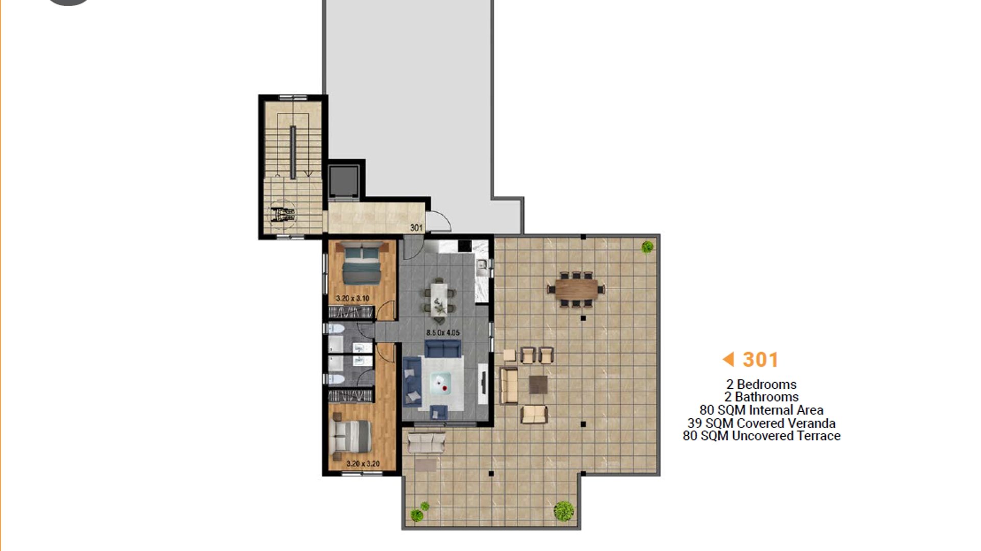 2 bedrooms Penthouse in Limassol, Cyprus No. 30161