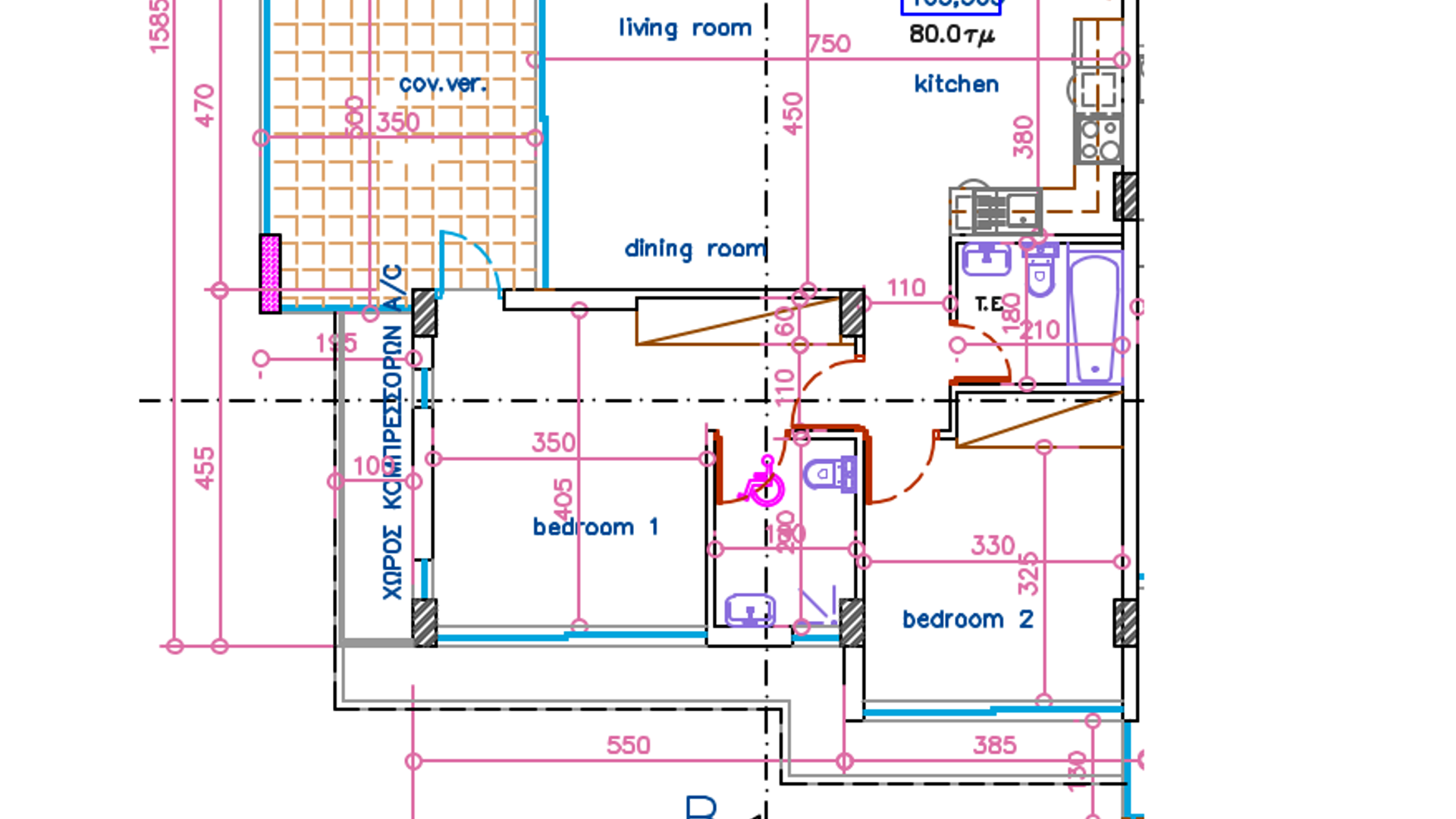 2 chambres Appartement à Livadia, Larnaka, Chypre No. 30496