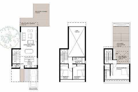 Villa plano de planta, 3 dormitorios en el Paradise Gardens No. 4514