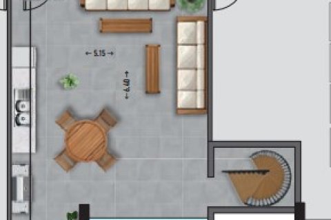 Квартира с 1 спальней в Ливадия, Никосия,  № 39699 6