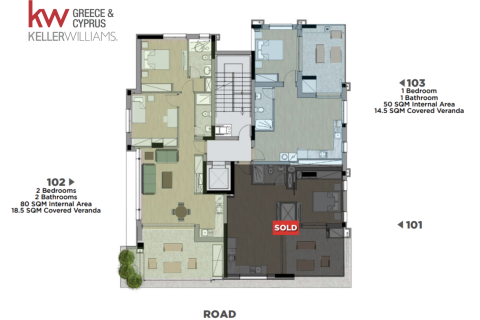 1 chambre Appartement à Strovolos, Nicosia,  No. 52018 5