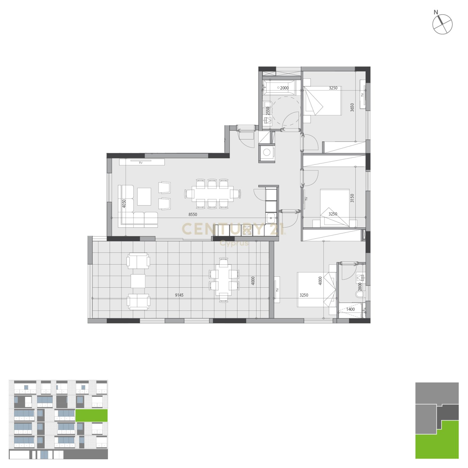 3 chambres Appartement à Germasogeia, Limassol, Chypre No. 53920