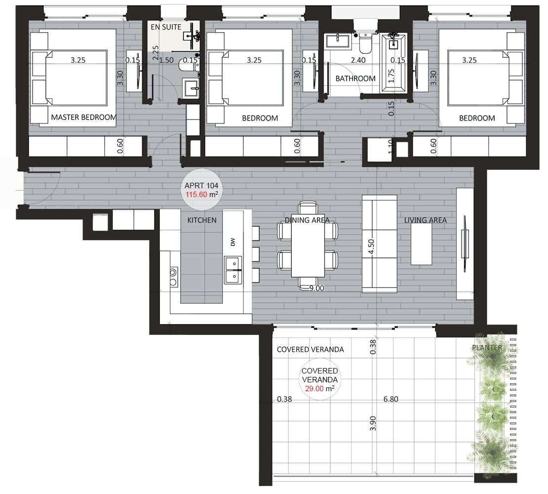 3 bedrooms Apartment in Germasogeia, Limassol, Cyprus No. 35541