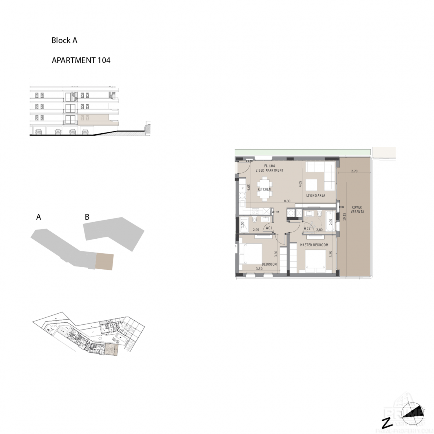 2 chambres Appartement à Cypress Grove Agios Tychonas, Limassol, Chypre No. 4636