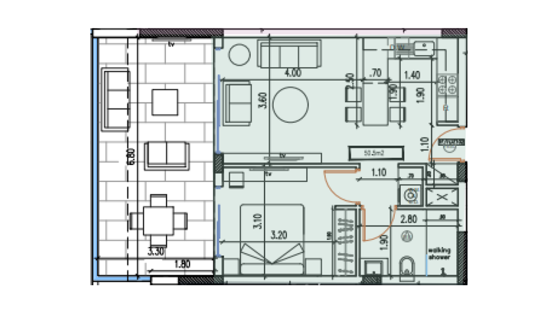 1 chambre Appartement à Larnaca, Larnaka, Chypre No. 32058