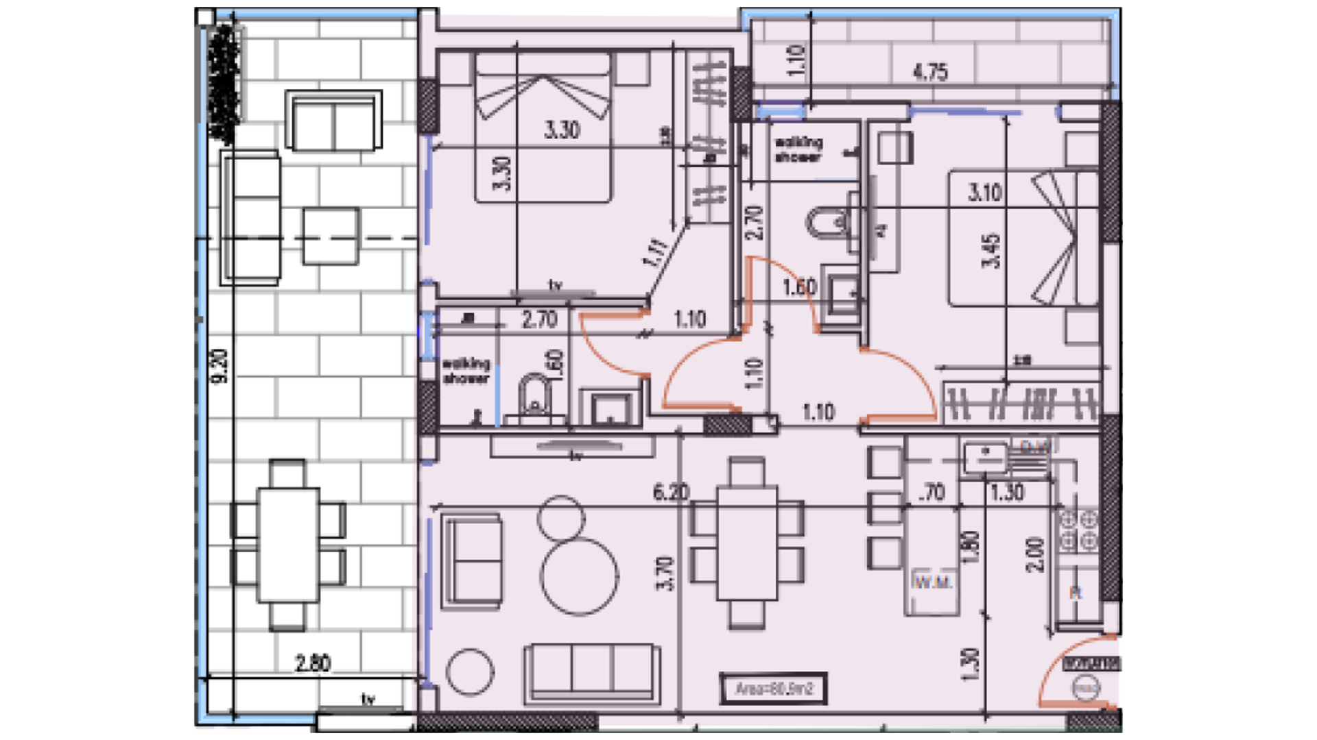 2 chambres Appartement à Larnaca, Larnaka, Chypre No. 32057