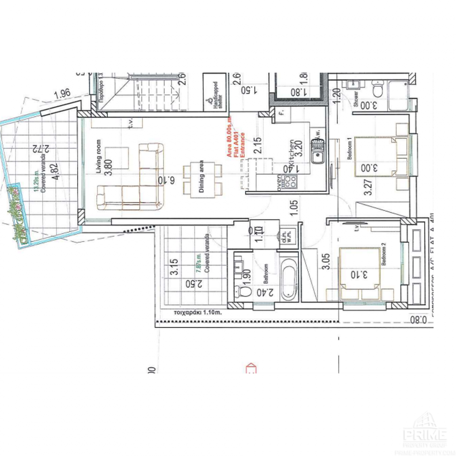 2 chambres Appartement à Larnaca, Larnaka, Chypre No. 26677