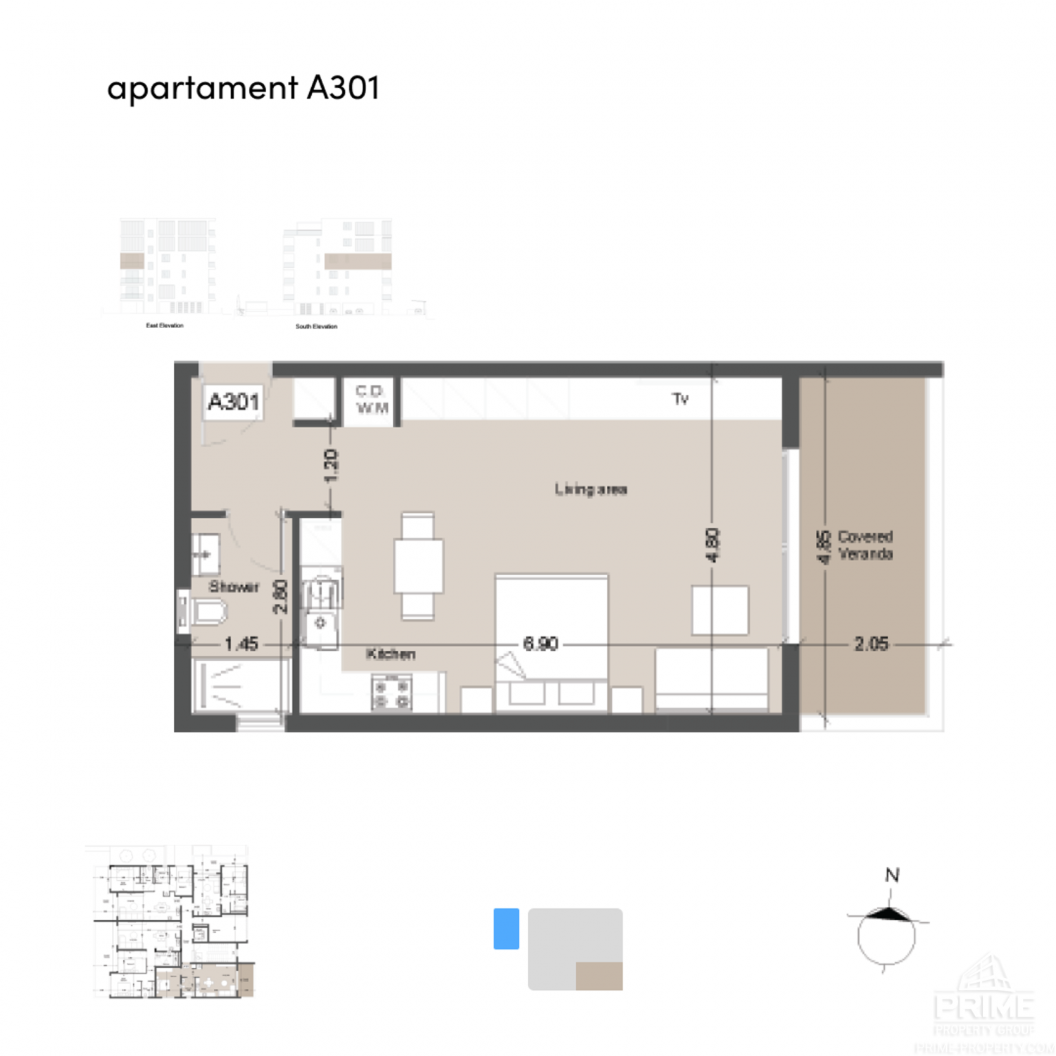 46.8m2 Appartement à Potamos tis Germasogeias, Germasogeia, Limassol, Chypre No. 27045