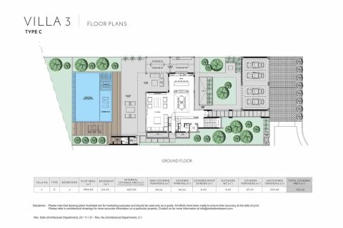 Villa floor plan «Villa V03», 4 bedrooms in CALMA VILLAS