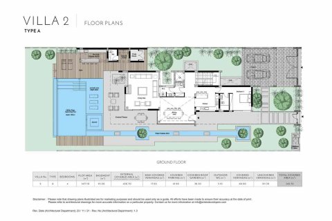 Villa floor plan «Villa V02», 4 bedrooms in CALMA VILLAS