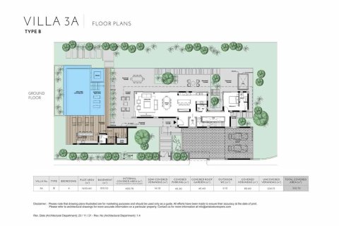 Villa floor plan «Villa V03A», 4 bedrooms in CALMA VILLAS