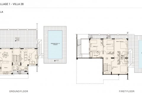 Villa floor plan «3BR-24», 3 bedrooms in Agnades Village