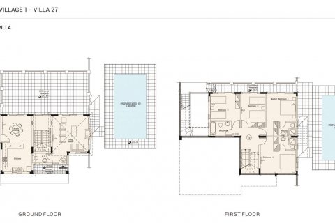 Villa floor plan «3BR-23», 3 bedrooms in Agnades Village