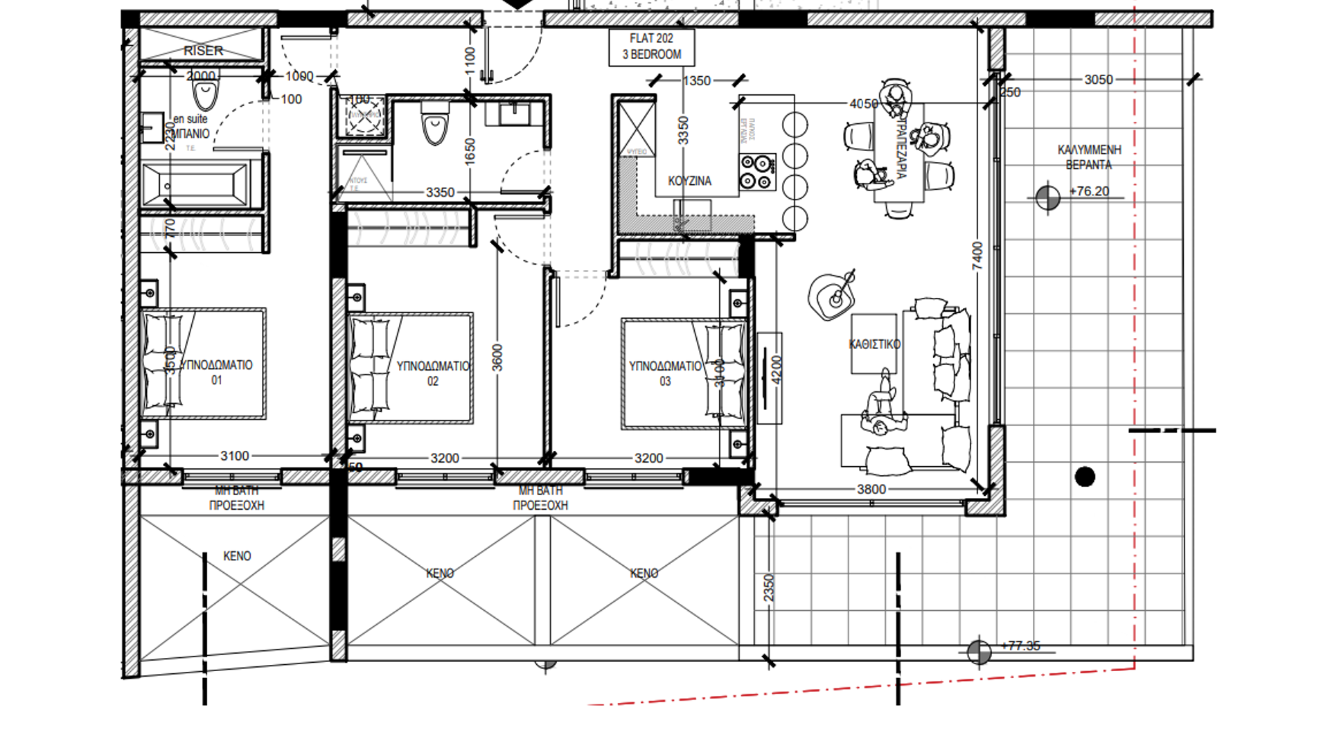 3 chambres Appartement à Aradippou, Larnaka, Chypre No. 30231