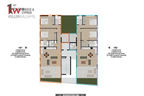 2 dormitorios Apartamento en Aglandjia, Nicosia,  No. 51807 4