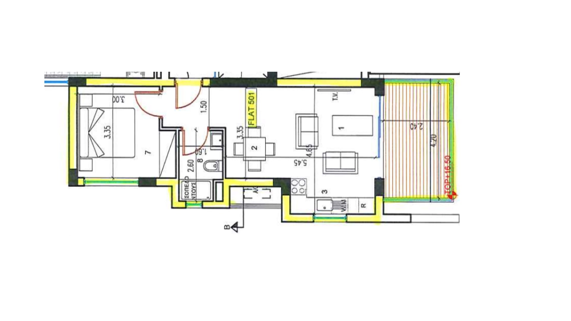 1 chambre Appartement à Larnaca, Larnaka, Chypre No. 26423