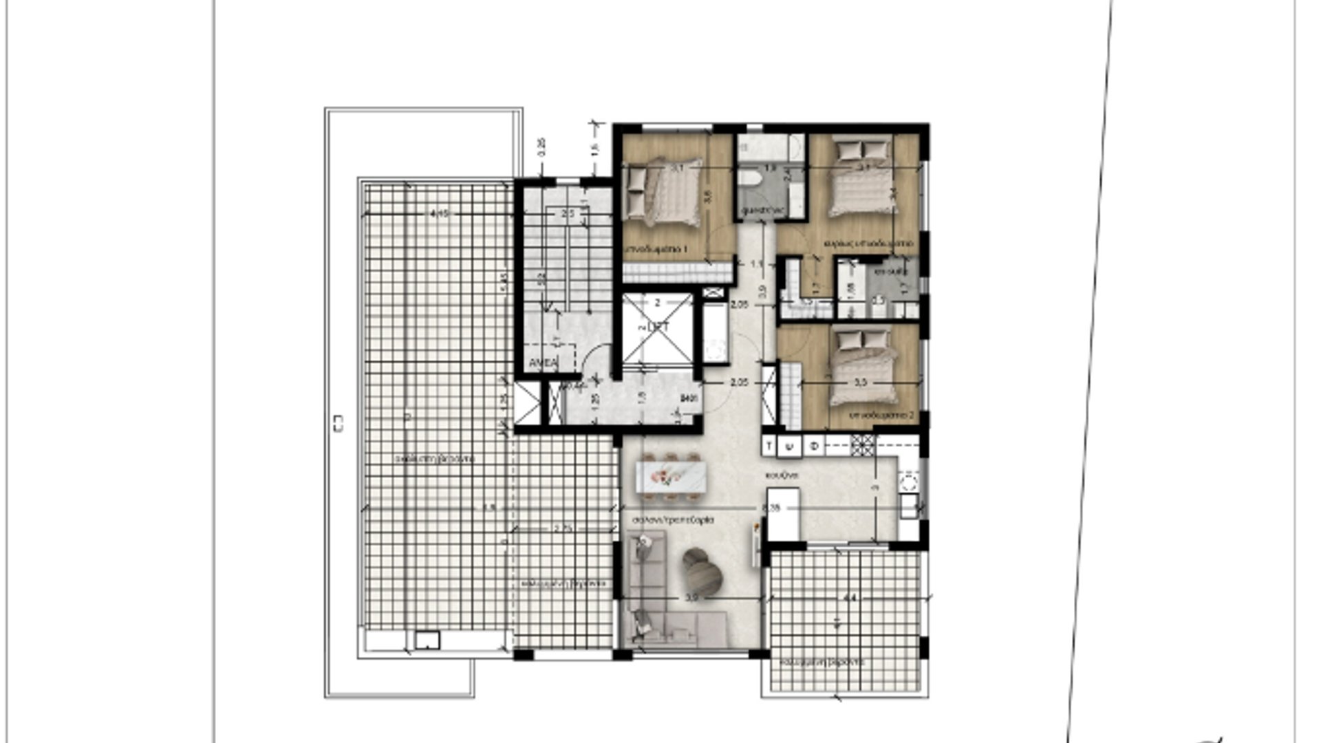 2 chambres Appartement à Tsiflikoudia, Limassol, Chypre No. 28615