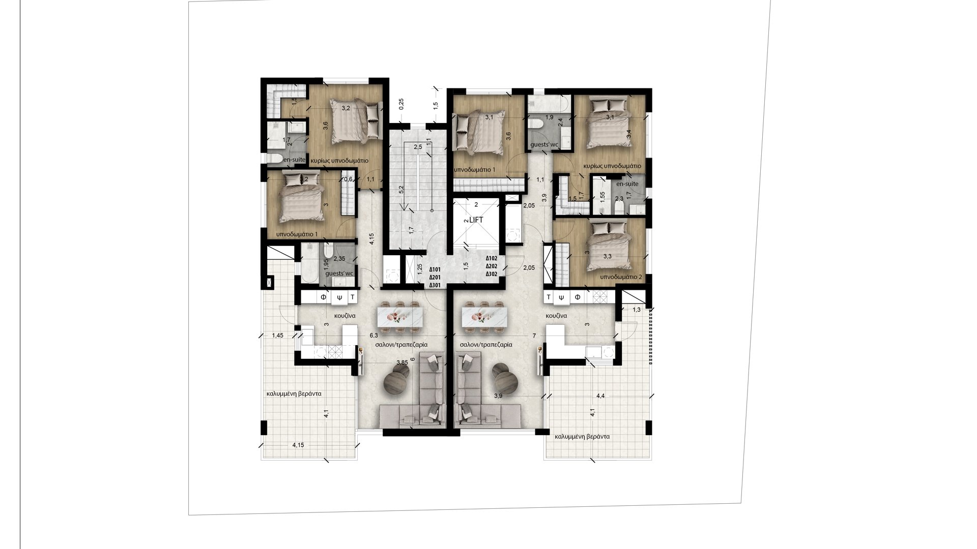 2 chambres Appartement à Tsiflikoudia, Limassol, Chypre No. 28615