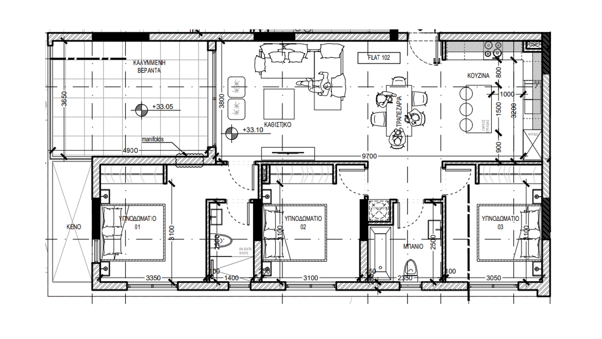 3 chambres Appartement à Livadia, Larnaka, Chypre No. 27295