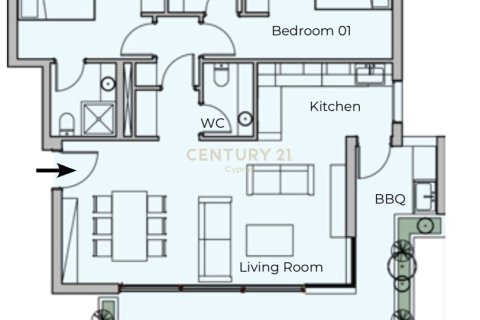 2 dormitorios Apartamento en Germasogeia, Limassol, No. 55821 11