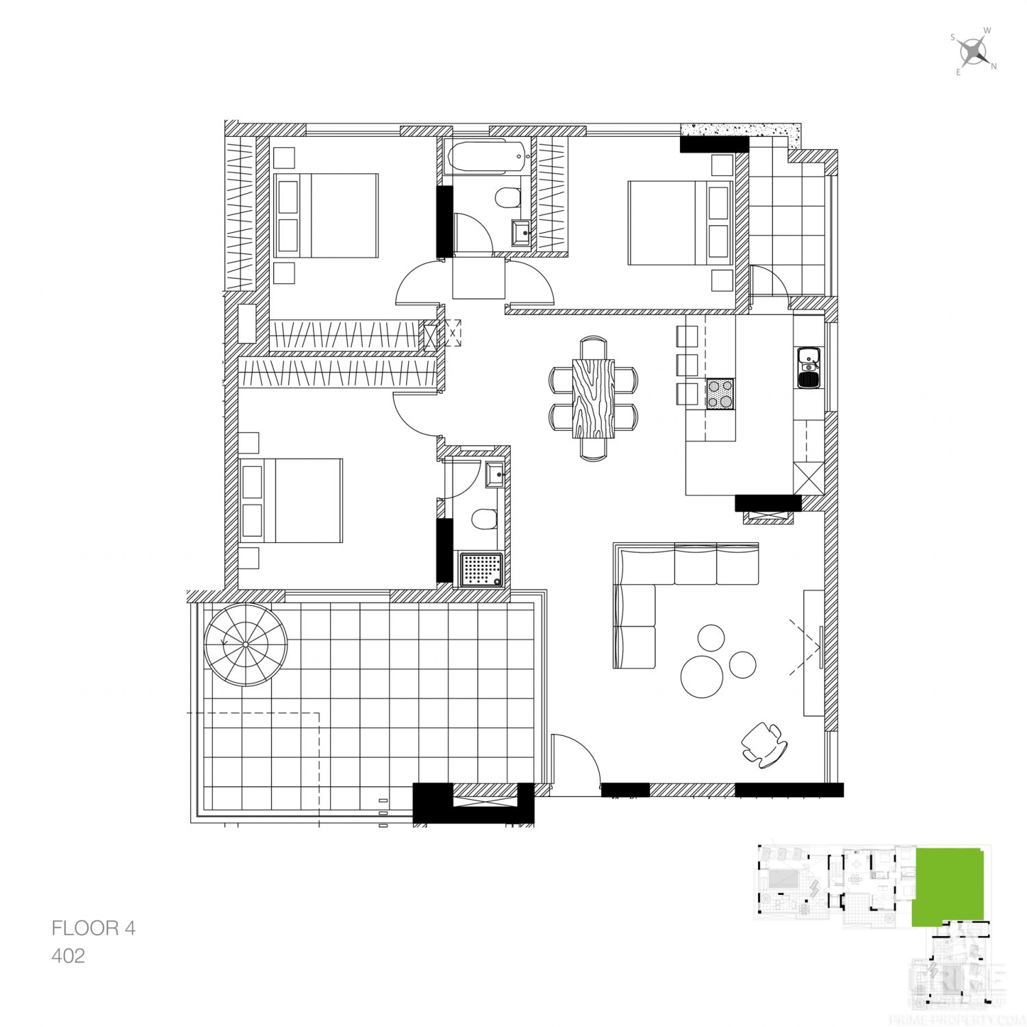 3 chambres Penthouse à Bellini Residence Limassol, Chypre No. 4536