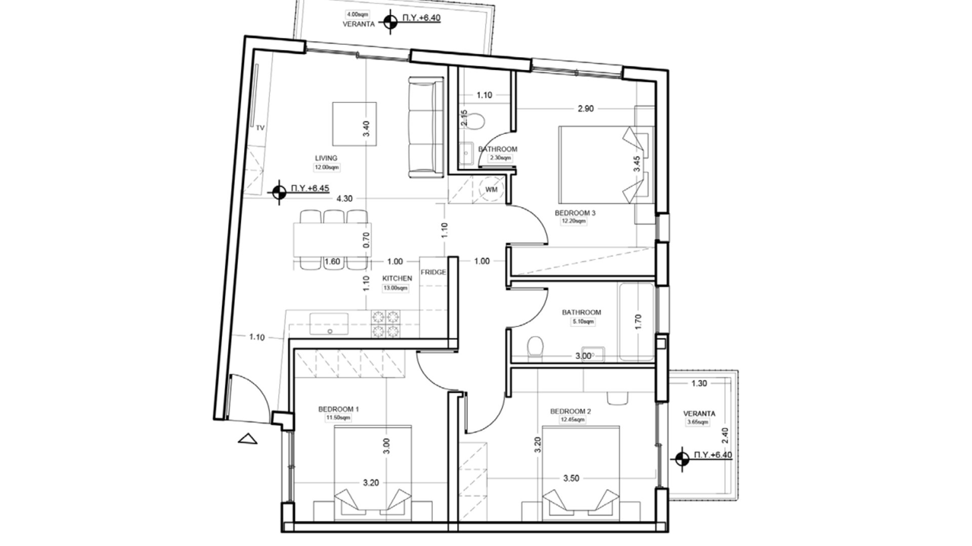 3 chambres Appartement à Pyla, Larnaka, Chypre No. 26473