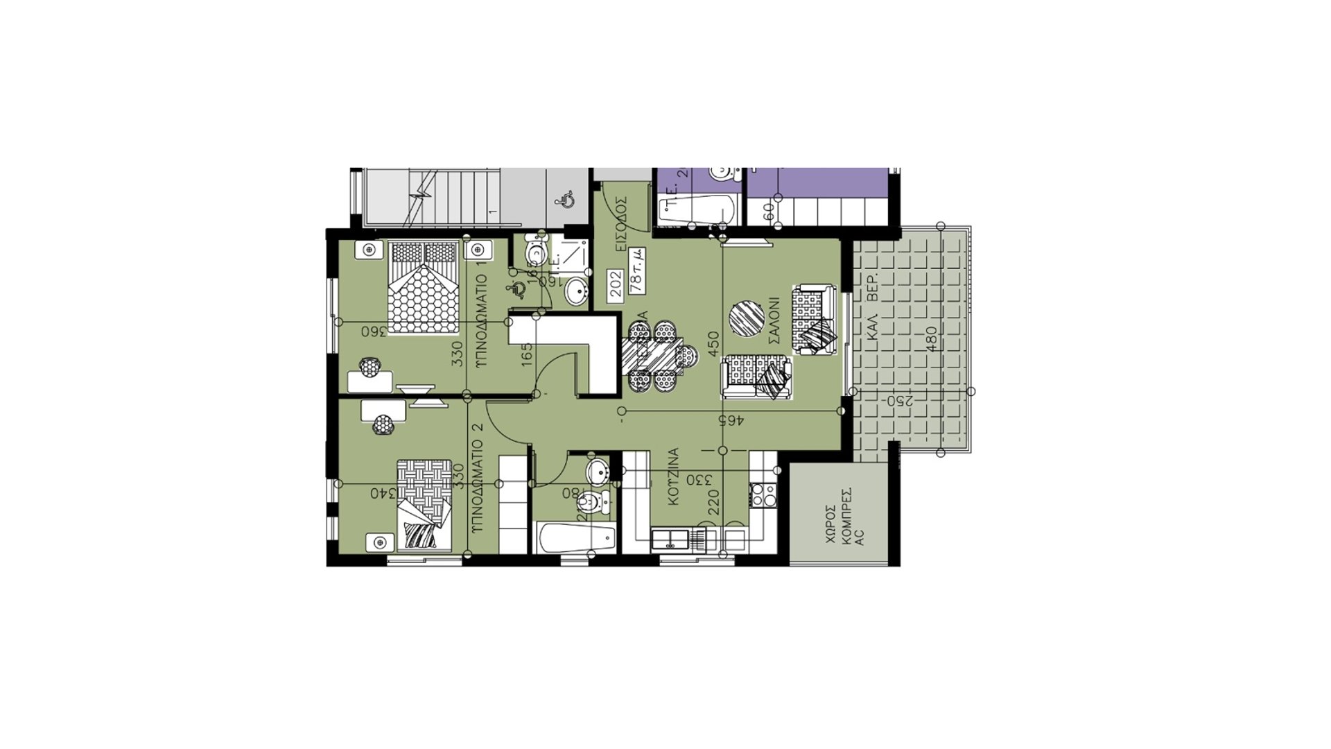 2 chambres Appartement à Larnaca, Larnaka, Chypre No. 26570