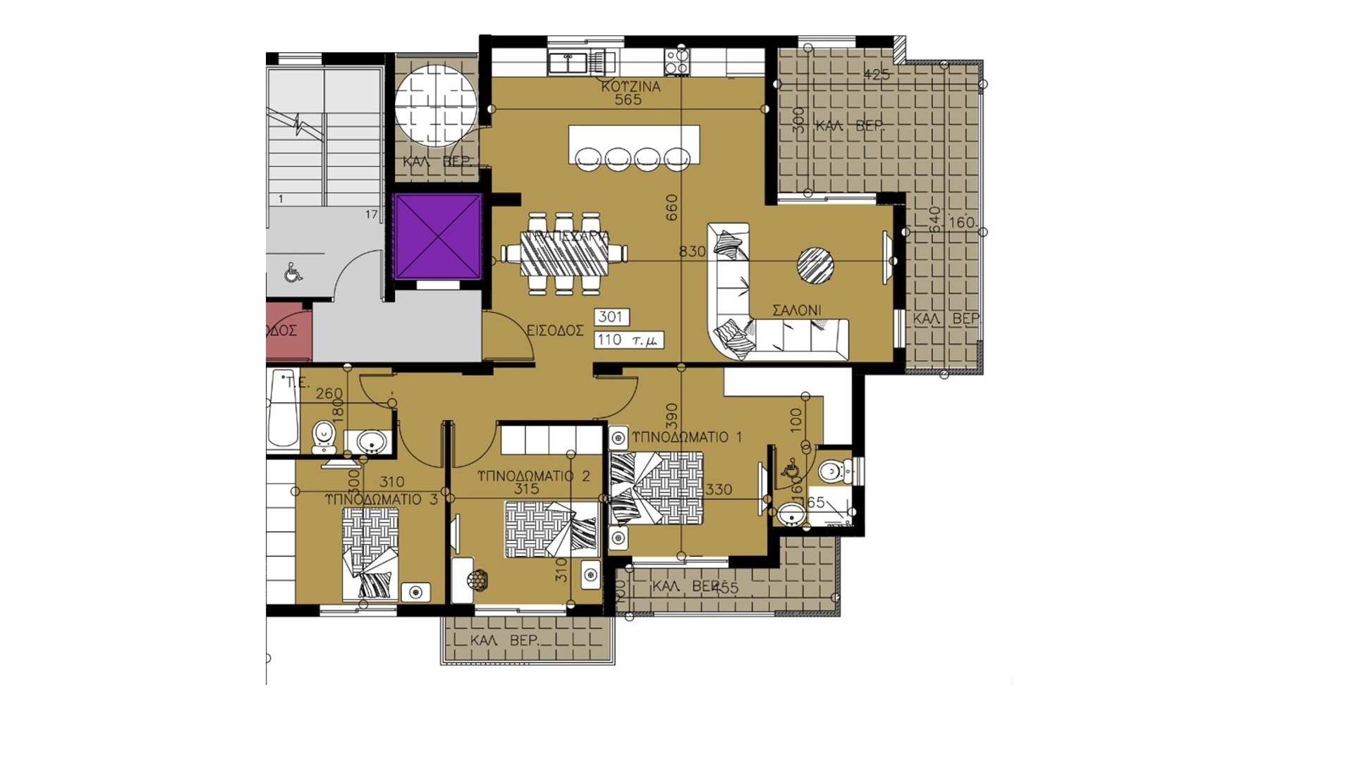 3 bedrooms Penthouse in Larnaca, Larnaka, Cyprus No. 26569